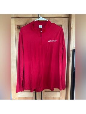 Augusta Sportswear Red Ladies quarter zip long sleeve State Farm  2XL